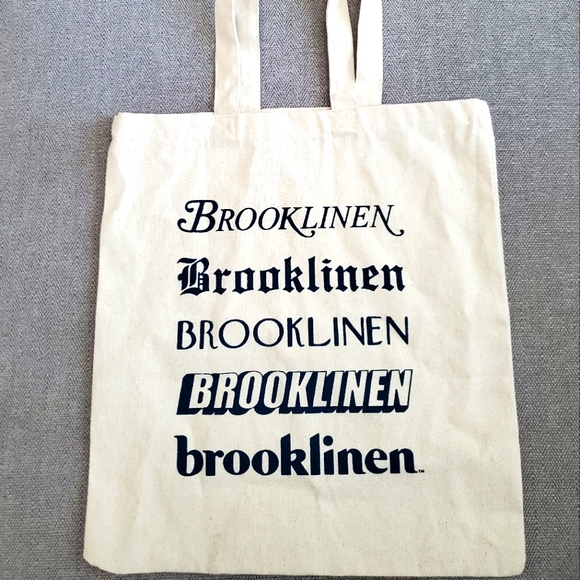 Brooklinen Cotton Canvas Vegan Shopping Shoulder Tote Bag - Picture 1 of 8